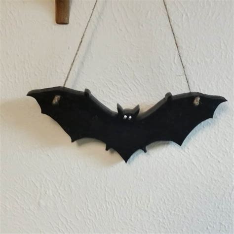 Bat Hanging Decor Wall Black Bats Halloween Decorations Etsy