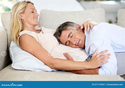 True Devotion An Affectionate Mature Couple Sharing A Tender Moment Together At Home Stock