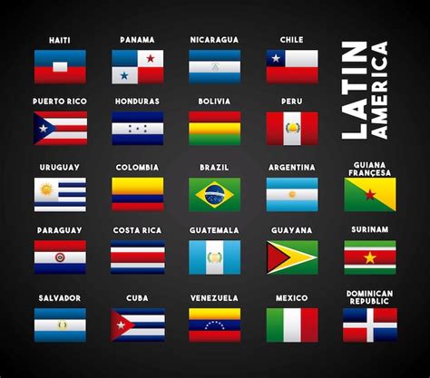 Latin America Countries Premium Vector