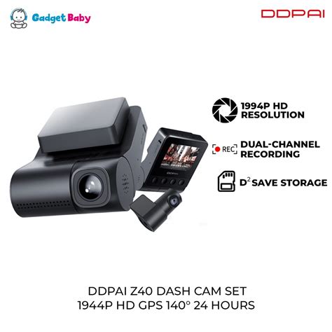 Ddpai Z Dash Cam Set With Rear Camera Set P Hd Gps Hours