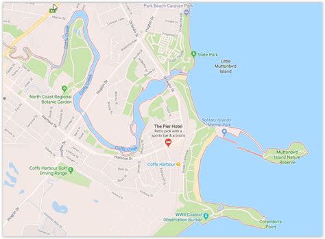 Coffs Harbour Map - Solitary Islands Village - The Premier ...