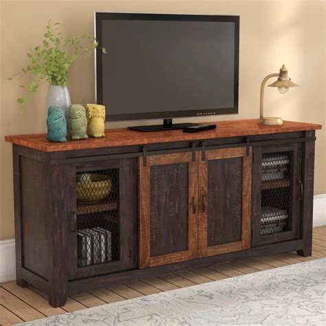 Gracie Oaks Belen Solid Wood Tv Stand For Tvs Up To 70 Inches And Reviews