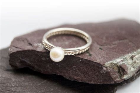Freshwater Pearl And Beaded Duo ~ Statement Ring Stacking Ring Gemstone