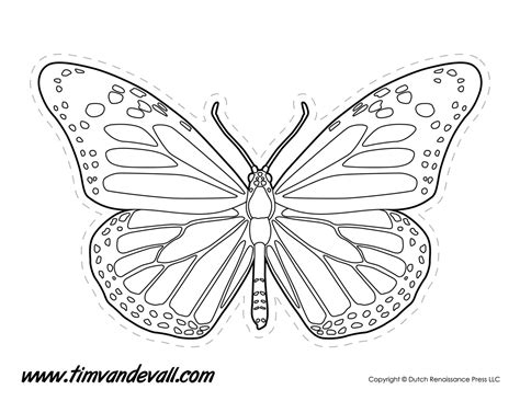 Blank Butterfly Templates Clipart Best Free Butterfly Stencil Monarch