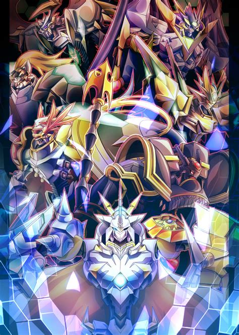 Omegamon Dukemon Alphamon Magnamon Ulforcev Dramon And 9 More Digimon Drawn By Pikkar