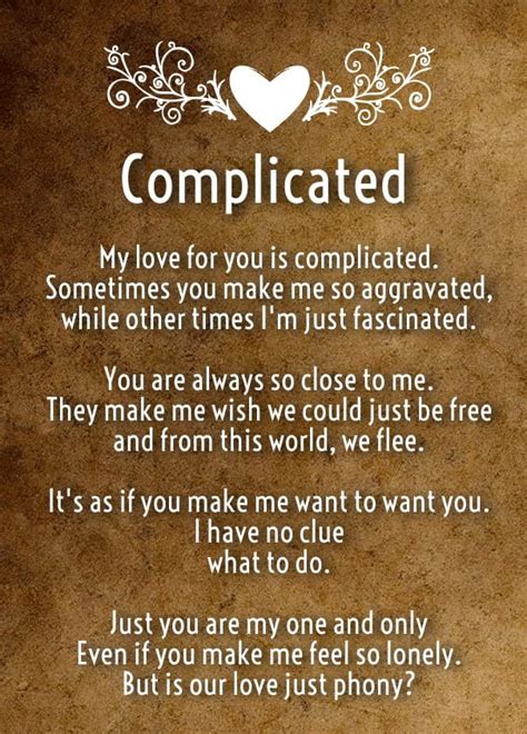 Complicated Love Poems Quotes Square