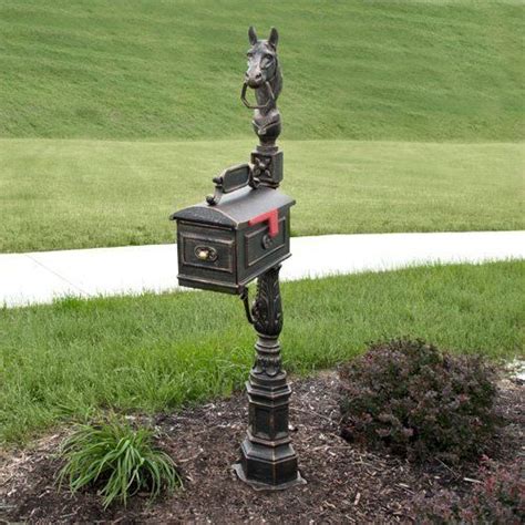 Salsbury 2200 series standard system cast aluminum mail boxes have 1/4'' extruded aluminum doors that are powder. Equestrian Cast Aluminum Mailbox - Antique Bronze by ...