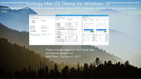Ecology Mac OS Theme for Windows 10 by WIN7TBAR on DeviantArt