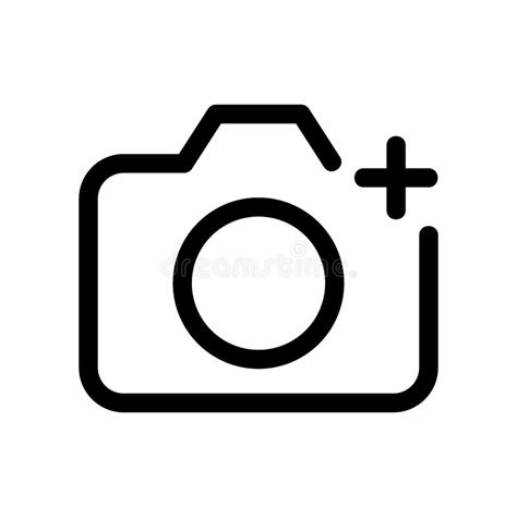 Camera Add Icon Or Logo Isolated Sign Symbol Vector Illustration Stock