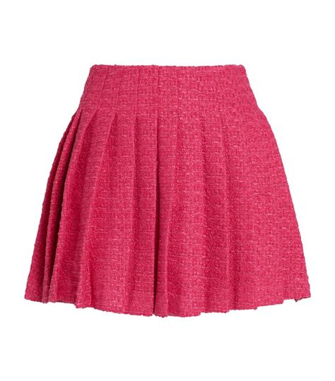 self portrait bouclé pleated mini skirt harrods us