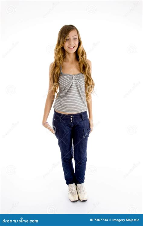 Cute Young Model In Standing Pose Stock Photo Image Of Concept Pose