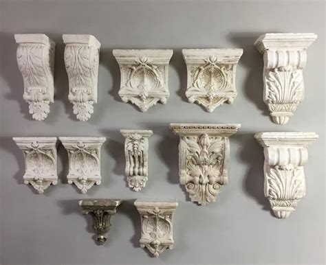 Corbels handmade by craftsmen in kent decorative plaster corbels. Decorative Group of 12 Plaster Architectural Corbels at ...