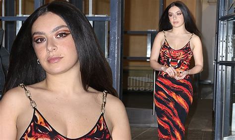Charli Xcx Shows Off Her Wild Side In A Tiger Print Dress While Leaving