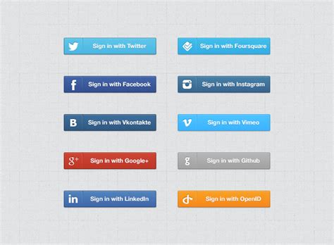 Social Buttons Free Psd Download Freeimages