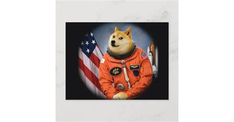 Astronaut Dog Doge Shibe Doge Memes Postcard Zazzle
