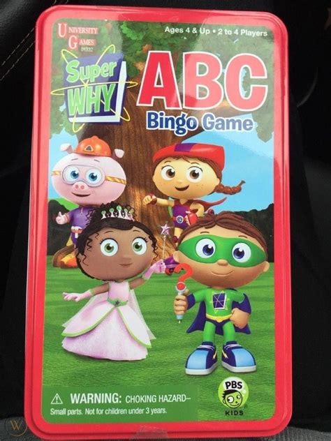 Pbs Super Why Abc Bingo Game In Tin 1851907620