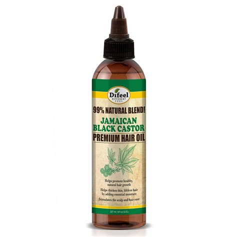 Difeel 99 Natural Premium Jamaican Black Castor Hair Oil 8 Oz