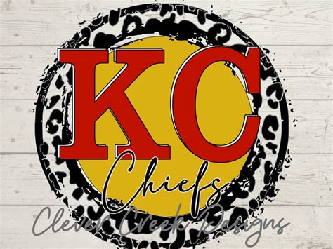 Kc Chiefs Leopard Circle Png Sublimation Digital Etsy