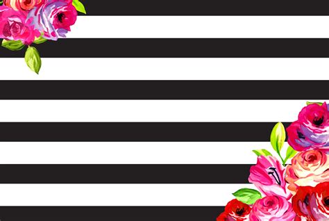 February Floral And Stripes Phone Desktop Background Wallpapers From