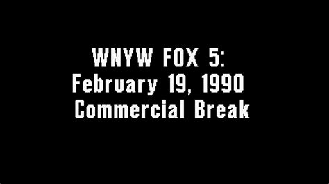 Wnyw Fox 5 February 19 1990 Commercial Break Youtube