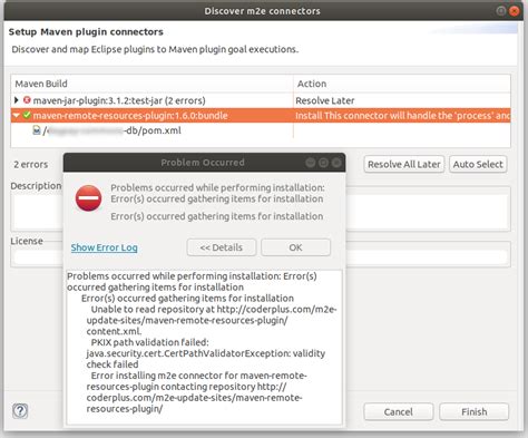 Java Eclipse Importing Maven Project Errors In Installing M E Connectors Stack Overflow