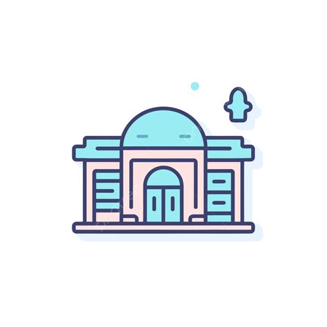 An Icon Of A Library Building With Dome Vector Library Lineal Icon