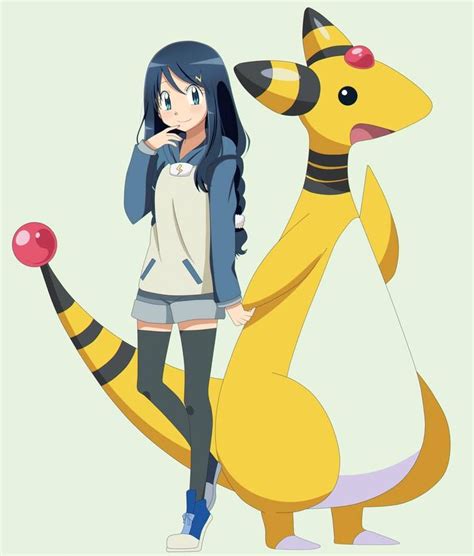 Kaori and Denryu by KurumiErika Pokémon heroes Pokemon characters Pokemon teams