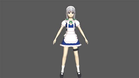 Izayoi Sakuya From Thmss2 Download Free 3d Model By Skydash Sriskydash 3d715ab Sketchfab