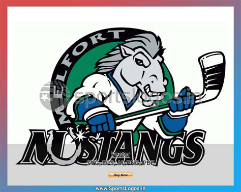 Melfort Mustangs Hockey Sports Vector Svg Logo In 5 Formats