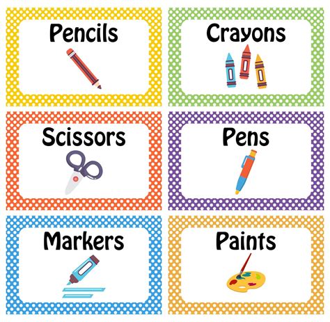 Free Printable Classroom Labels With Pictures Pdf