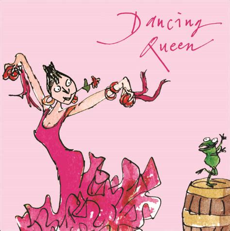 Quentin Blake Dancing Queen Happy Birthday Greeting Card Cards Love Kates