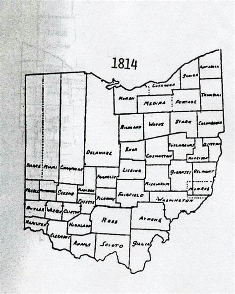 Ohio Counties Ohio History Genealogy Map Ohio Map