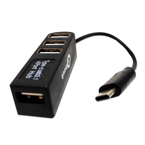 Adaptador Otg Usb Tipo C A 4 Usb Etouch Electrónica Japonesa