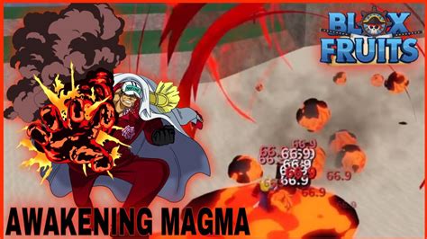 Unlock All Magma Awakening Skill Showcase In Blox Fruits Youtube