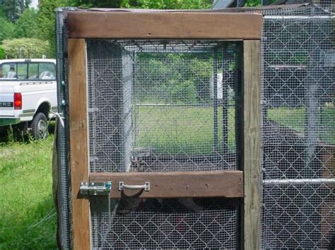 when using a dog kennel for a coop, the door gaps have to ...