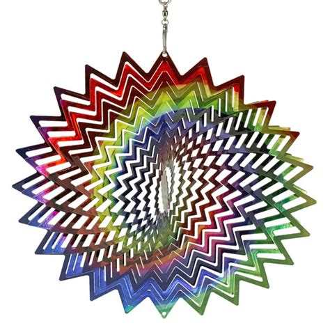 Vp Home Rainbow Star Kinetic 3d Metal Outdoor Garden Decor Wind Spinner