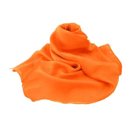 Plain Orange Oblong Pure Silk Chiffon Scarf Silk Chiffon Scarves Chiffon Scarf Silk Chiffon