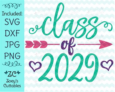 Class Of 2029 Svg Graduation Svg End Of School Year Etsy