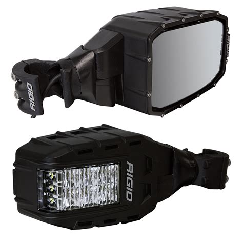 Rigid 64011 Reflect Side Mirrors With Led Lights Polaris Rzr Canam X3