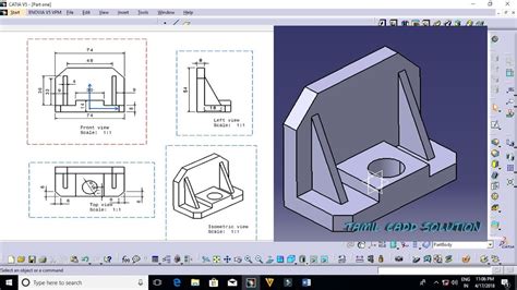 Catia V5 Practice Design 2 For Beginners Catia Part Modeling Part