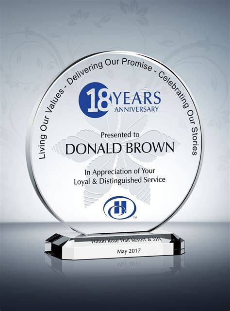 Circle Years Of Service Award Plaque Service Awards Award Plaque