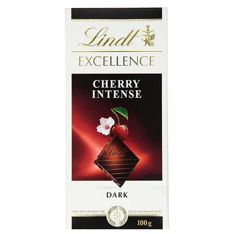 Amazon Com Lindt Excellence Dark Chocolate Cherry Intense 100g Pack