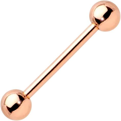 16 Gauge 12 Rose Gold Ip 4mm Ball Straight Barbell Cute Piercings