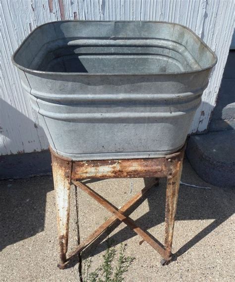 Antique Galvanized Wash Tub For Sale Fellon Nelson