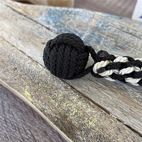 Rope Bell Pull W Monkey Fist Knot Ball Braided Knot Lanyard Hand