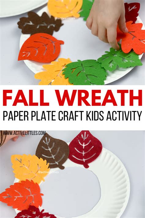 Fall Wreath Paper Plate Craft Activity Active Littles