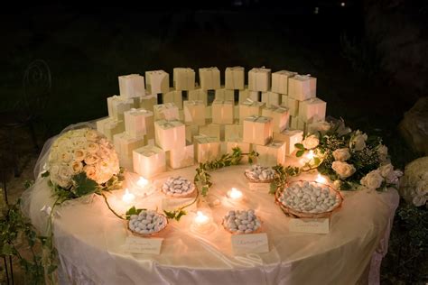 The Confettata Italian Confetti And Wedding Favors Table Set Up By