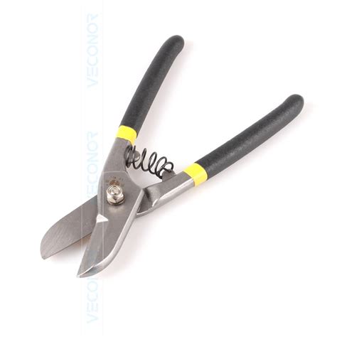 8 Inch Sheet Metal Cutting Shears Tin Snips Scissors Straight Handle In