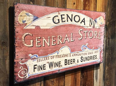 General Store Vintage Sign Personalized And Custom Wood Sign On Tahoe