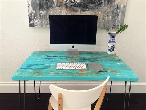 Shop pottery barn for expertly crafted distressed wood desk. Distressed Wood Desk in teal and shades of blue ...